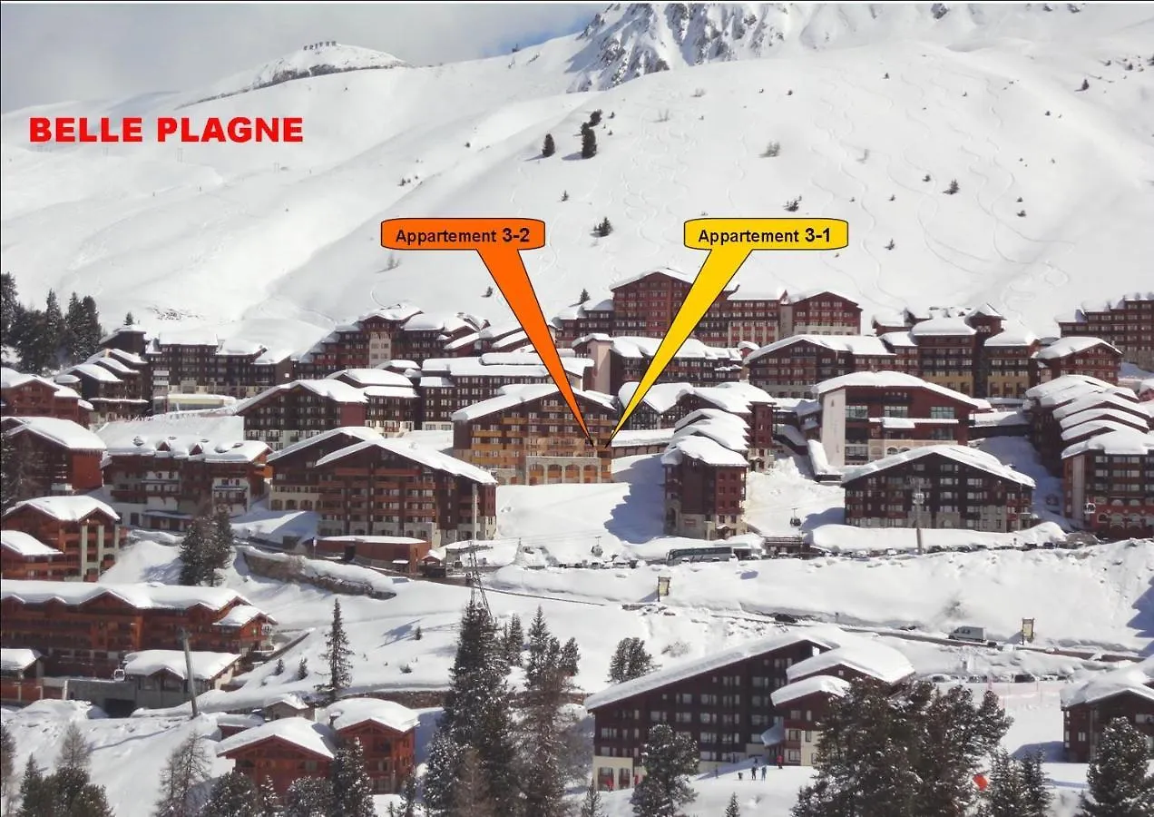 Appartement Charmant A La Plagne-Tarentaise Avec Balcon & Vue Frankrijk